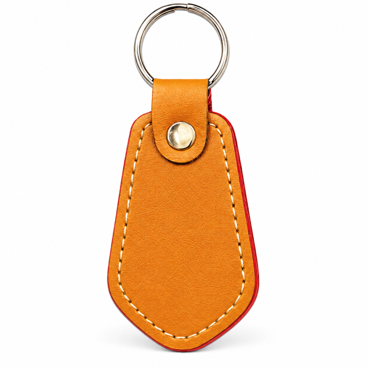 139 Tan Leather / Rexine Keychain — 139