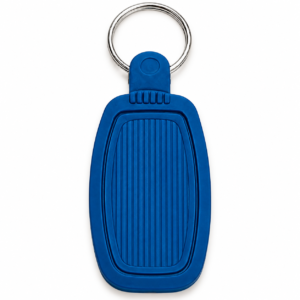 2 Blue Die-Moulded PVC Keychain — 2
