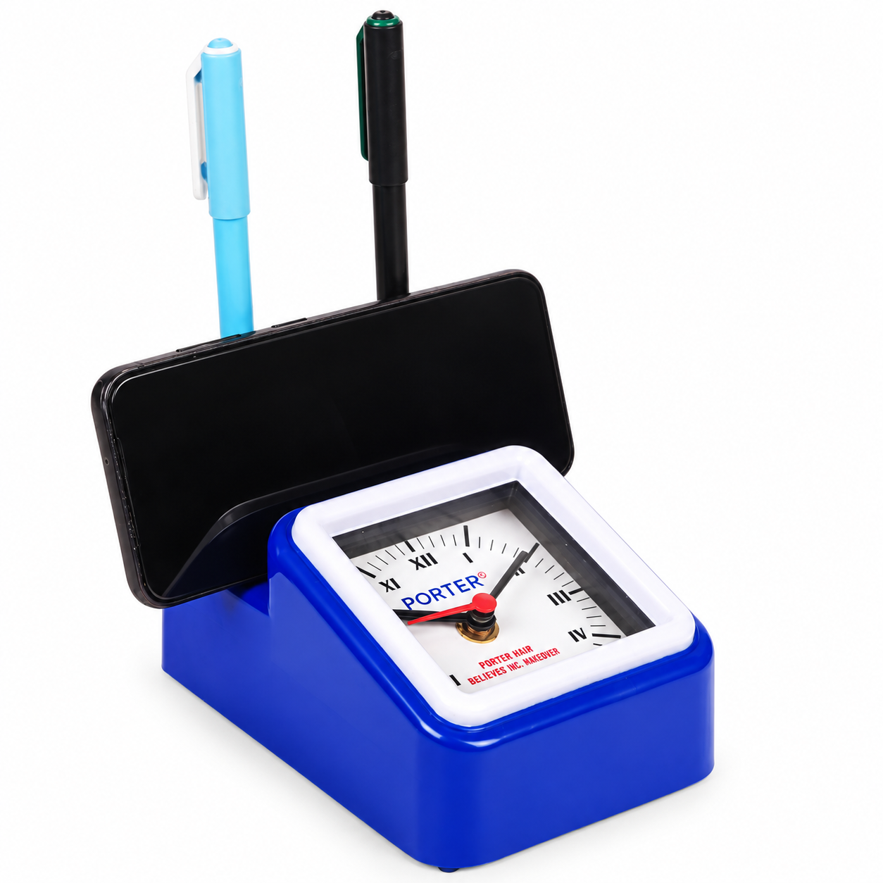 TC369/TC370 Compact Desk Clock with Pen and Mobile Stand — TC369