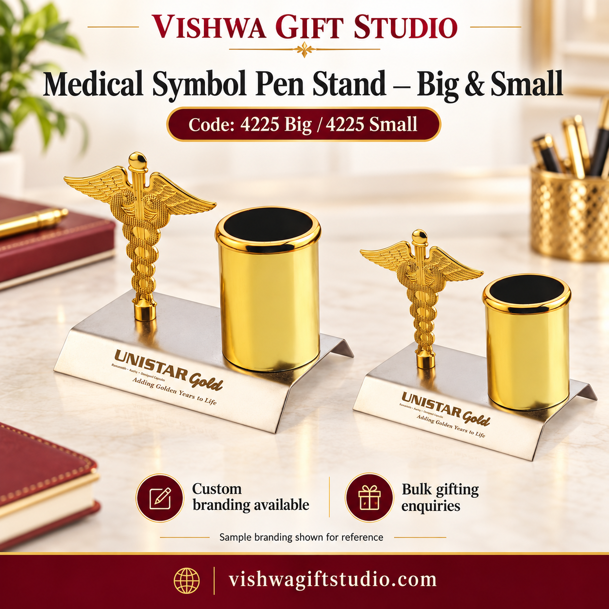 4225 Big / 4225 Small Medical Symbol Pen Stand — Big & Small - Image 2