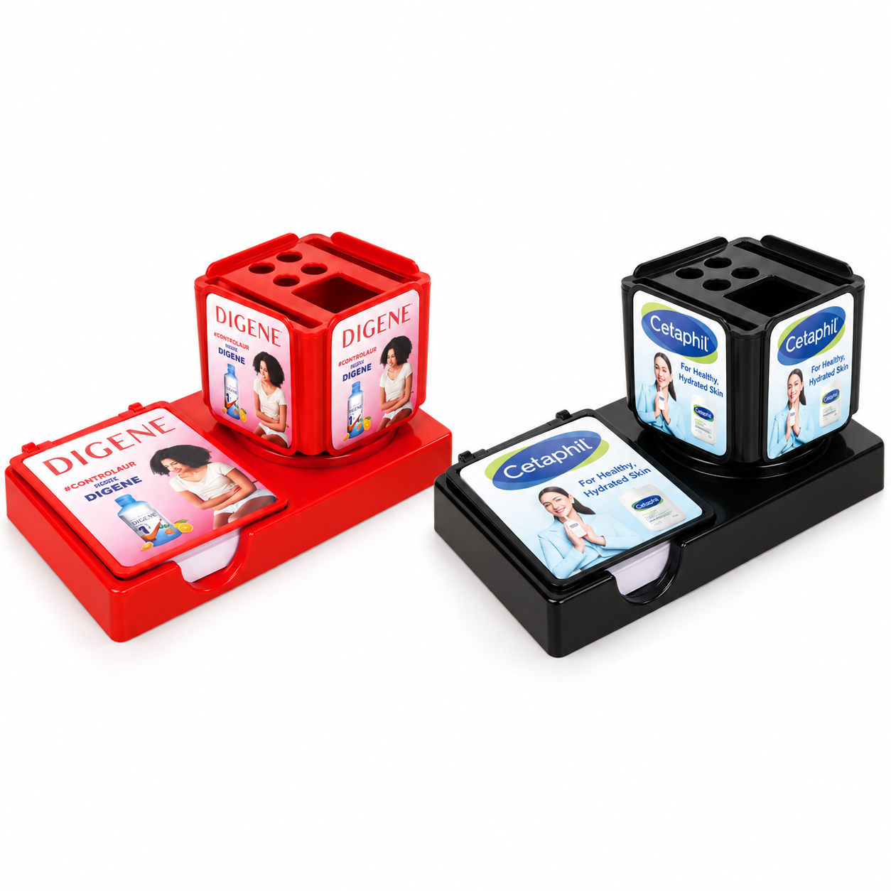 CP471 / CP472 Chit Pad with Revolving Pen Stand and Calendar – Red & Black