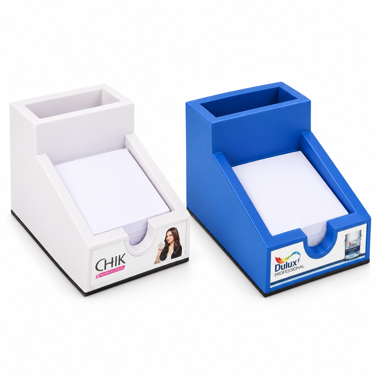 CP479 / CP480 Chit Pad with Pen Holder – White & Blue — CP479