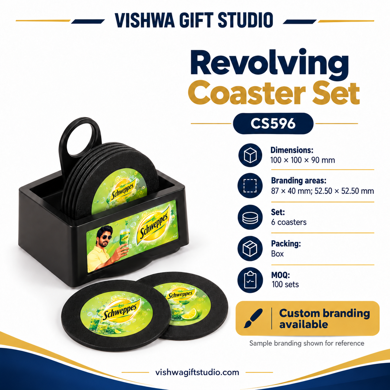 Revolving Coaster Set – CS596 - Image 2