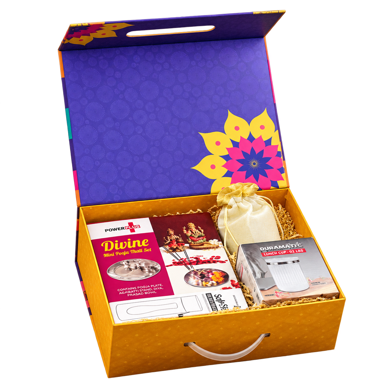 4-in-1 Pooja Thali & Drinkware Diwali Gift Box — DW-Q242
