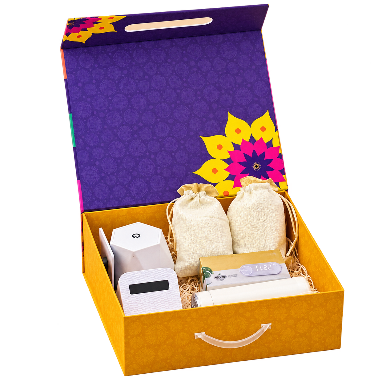 6-in-1 Clock Speaker & Lamp Diwali Gift Box — DW-Q246