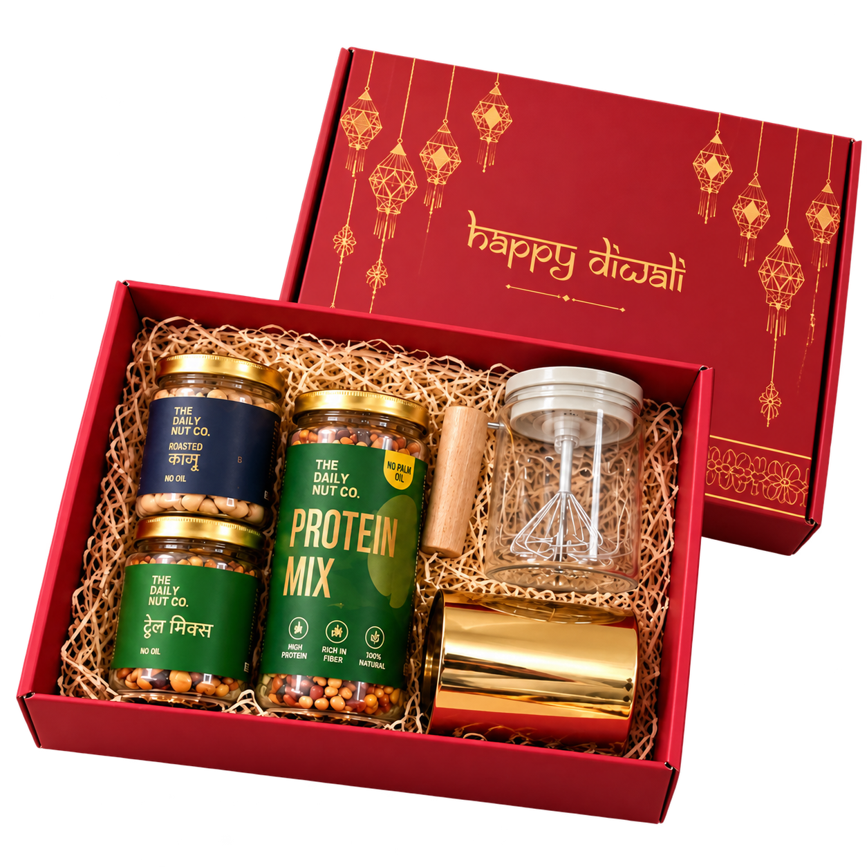Dry Fruit Jars, Mixing Cup & Candle Diwali Hamper — DW002 — DW002