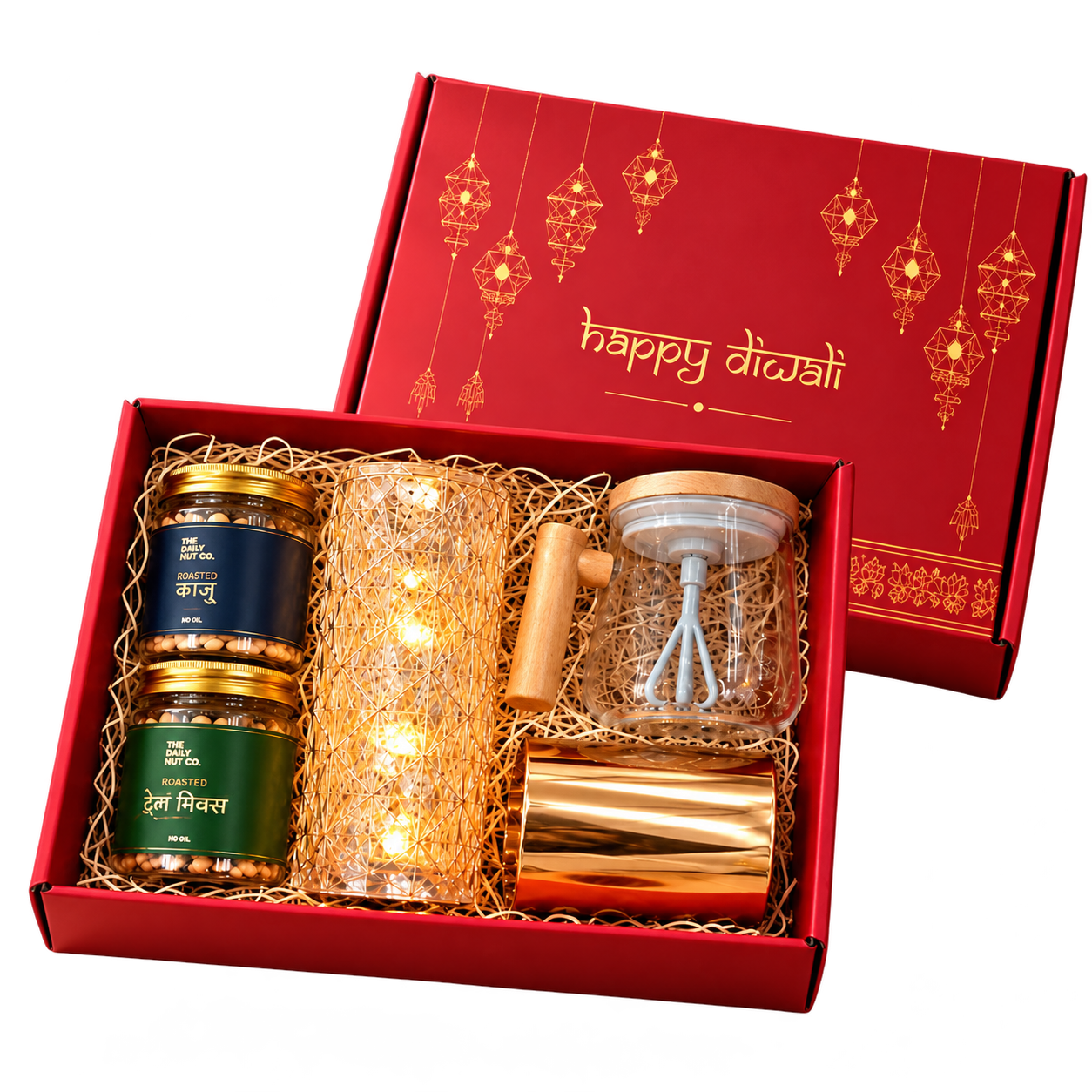 Crystal Lamp & Glass Mixing Cup Diwali Hamper — DW003 — DW003