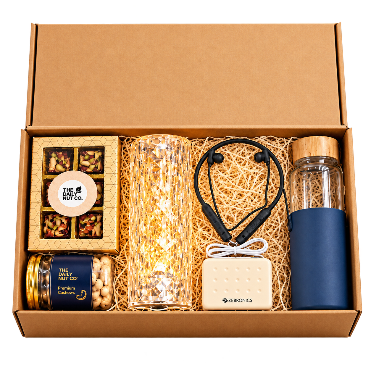 Crystal Lamp, Neckband & Sweet Box Diwali Hamper — DW011 — DW011