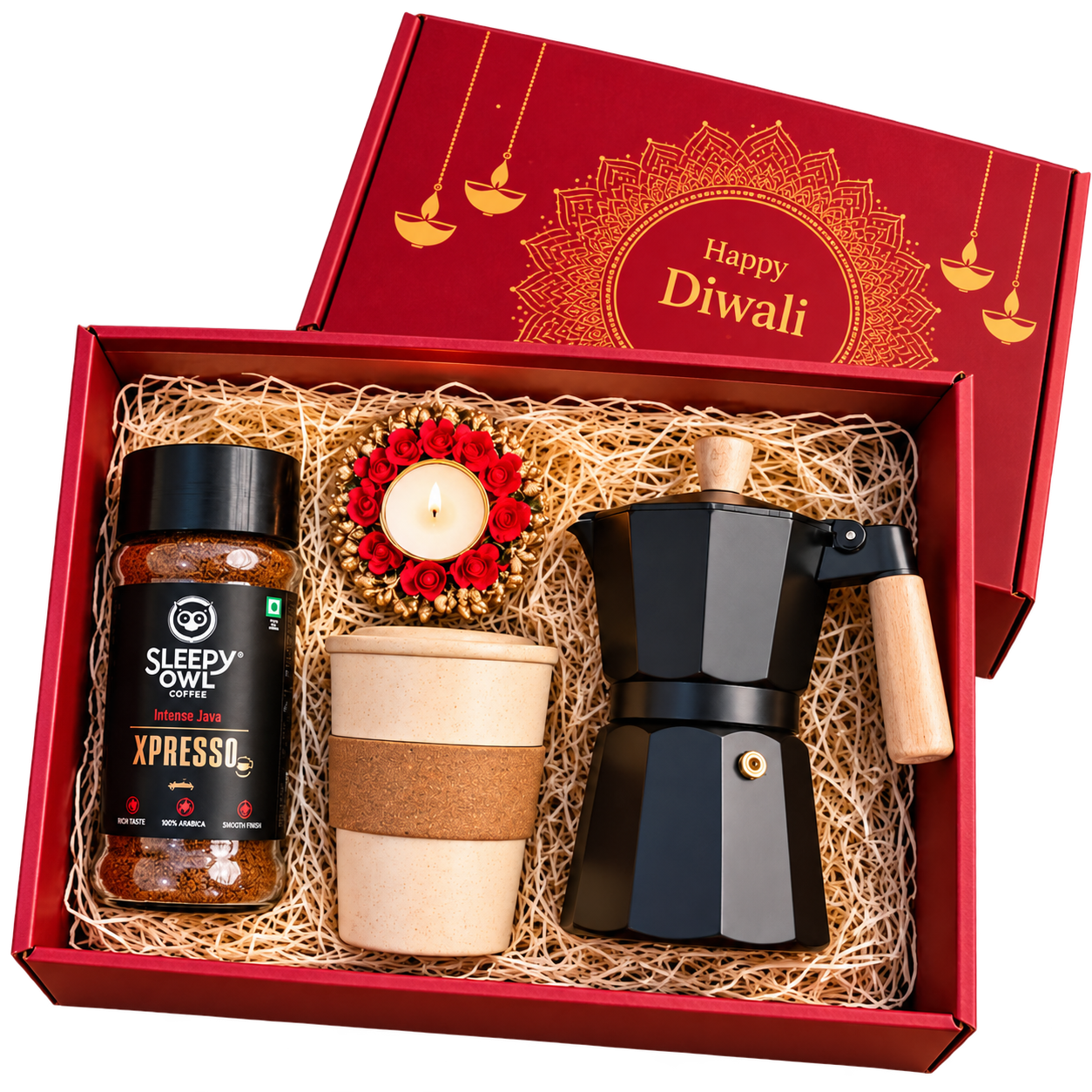 Sleepy Owl Coffee & Moka Pot Diwali Hamper — DW020 — DW020