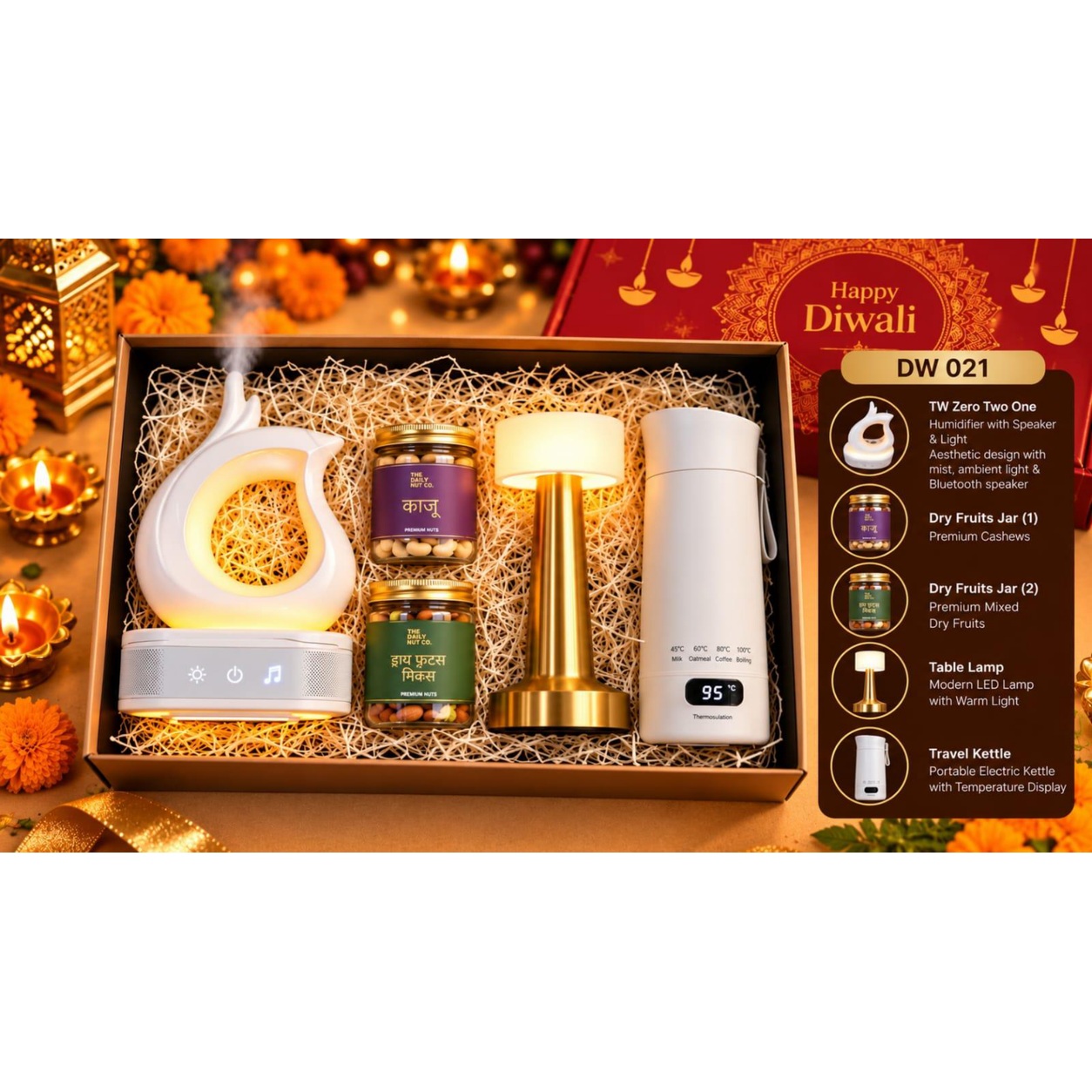 Travel Kettle & Humidifier Diwali Hamper — product information and promotional image