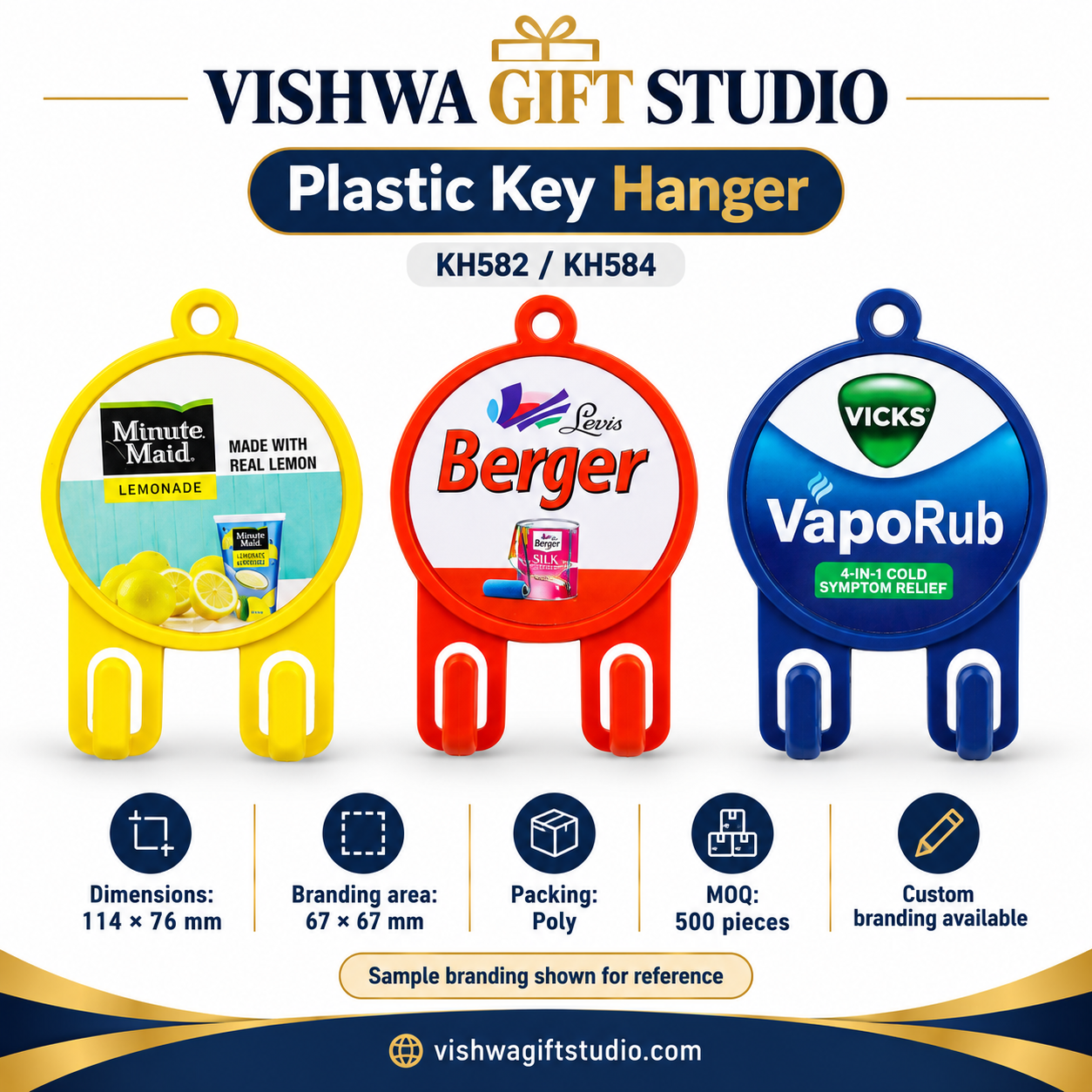 Plastic Key Hanger – KH582 / KH583 / KH584 - Image 2