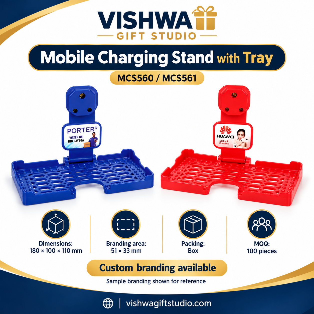 Mobile Charging Stand with Tray – MCS560 / MCS561 - Image 2