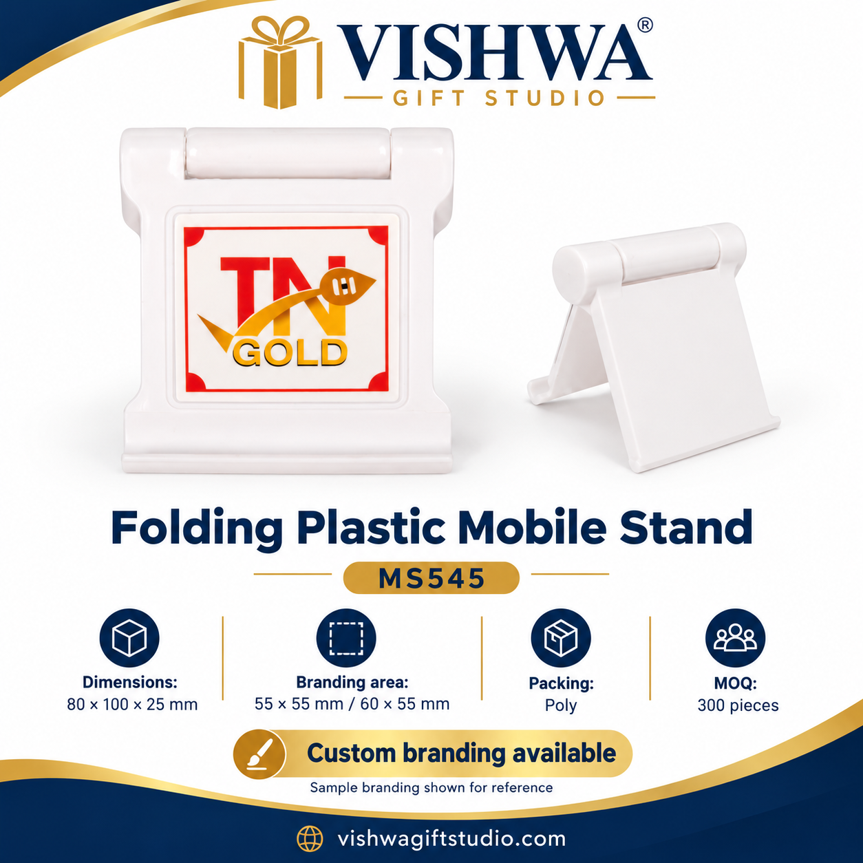 MS545 Folding Plastic Mobile Stand - Image 2