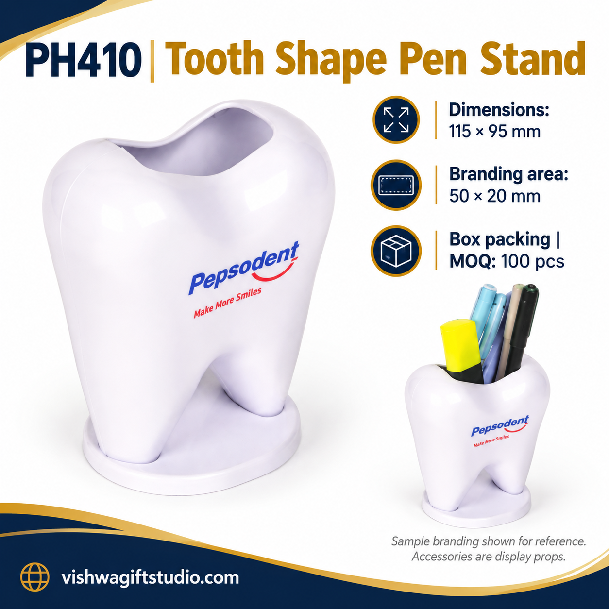 PH410 Tooth Shape Pen Stand - Image 2