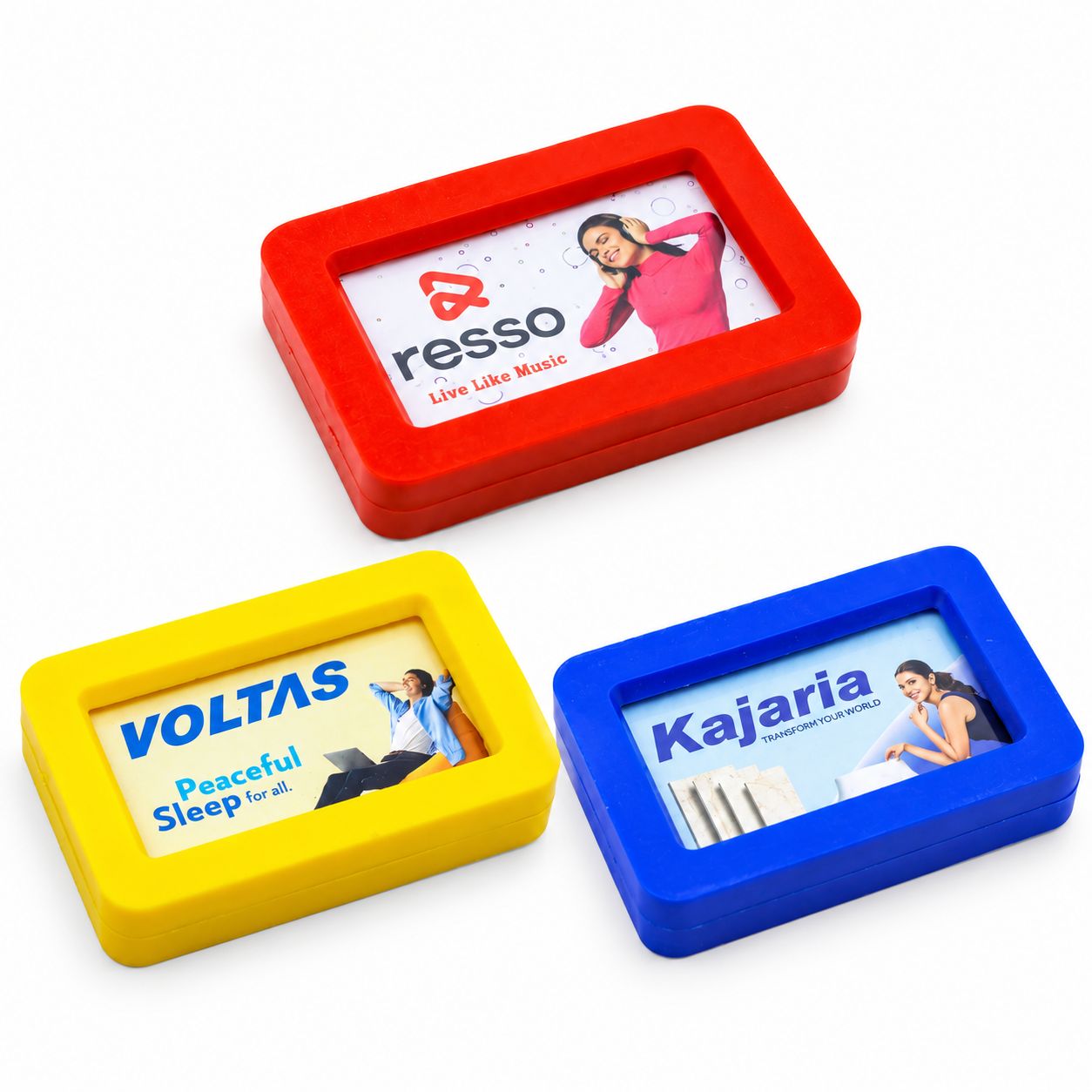PPW709 / PPW710 / PPW711 Rectangular Plastic Paperweight – Three Colour Options — PPW709