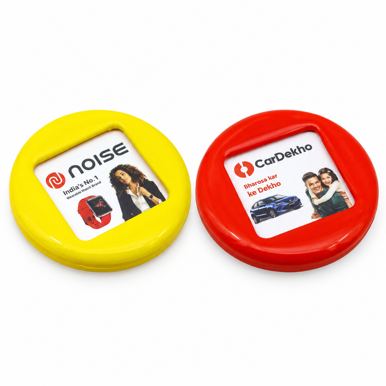 PPW713 / PPW714 Round Paperweight with Square Branding Window – Two Colours — PPW713