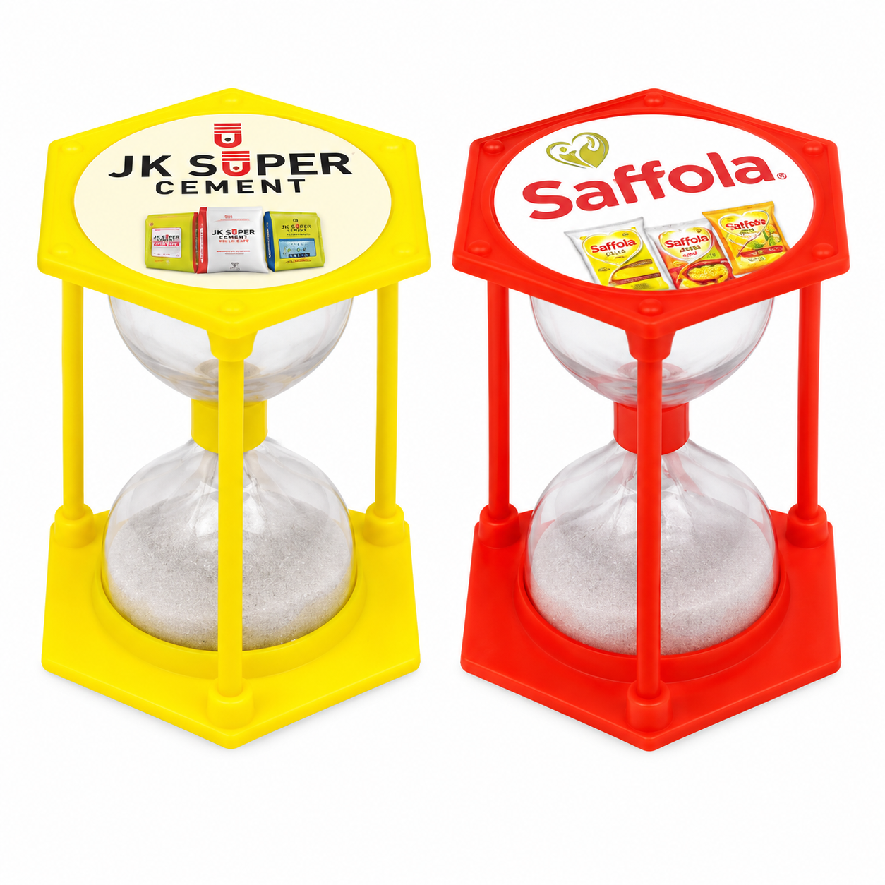 PPW716 / PPW717 Sand Timer Paperweight – Yellow and Red Options — PPW716