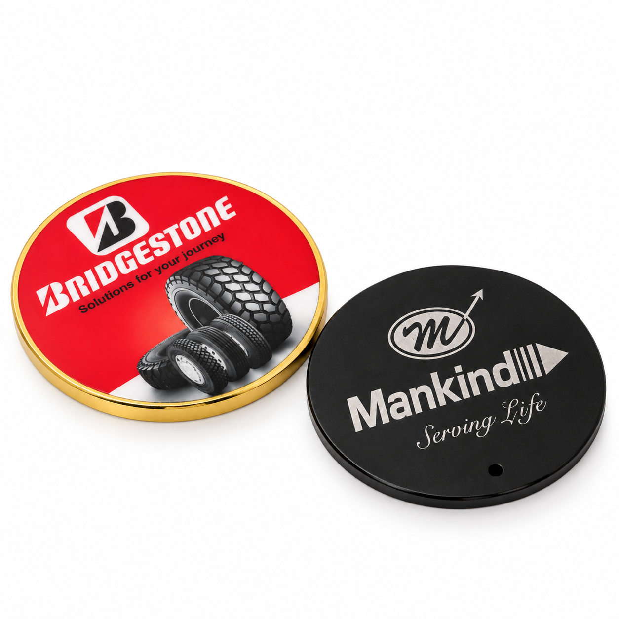 PW719 / PW720 Round Metal Paperweight – Printed and Engraved Options