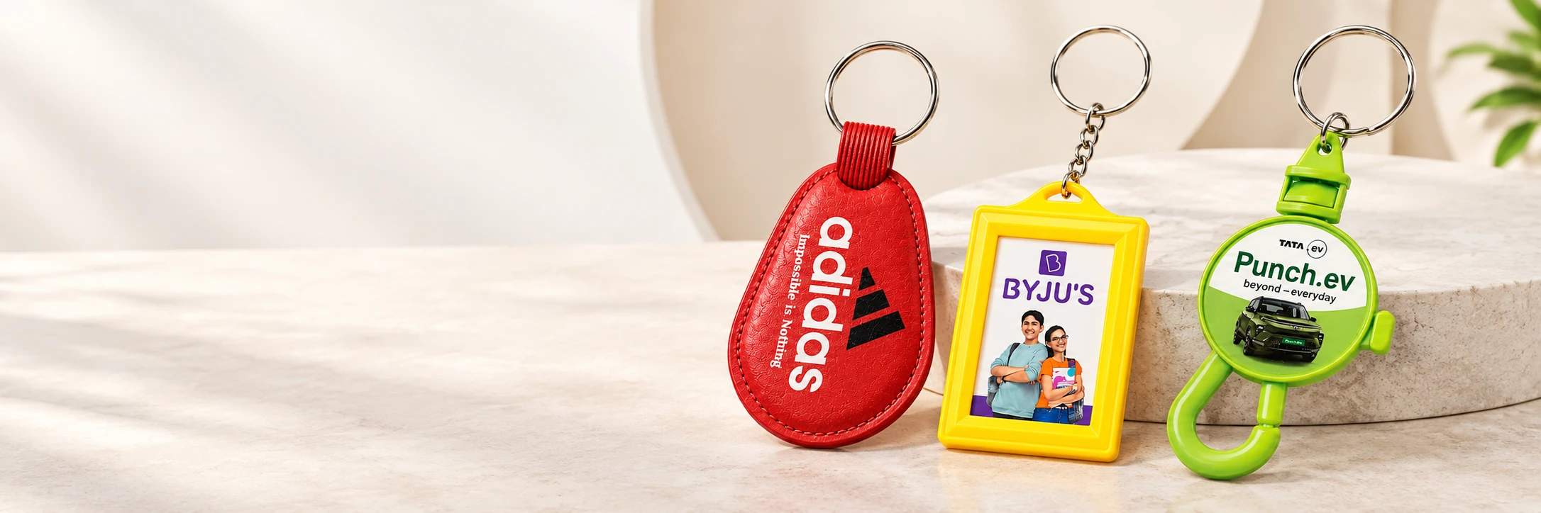 Plastic Keychains — branded product showcase