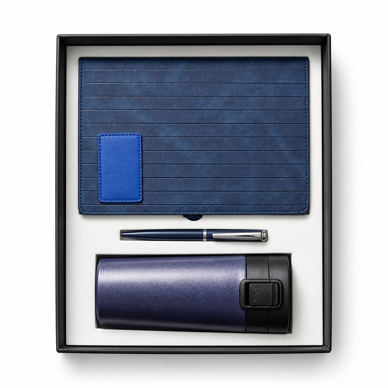 3-in-1 Notebook, Pen and Tumbler Gift Set - Blue - DPT 09 — DPT 09