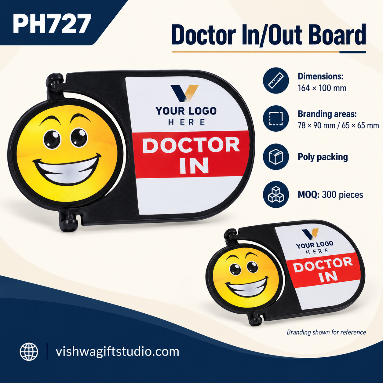 PH727 custom branding and product information