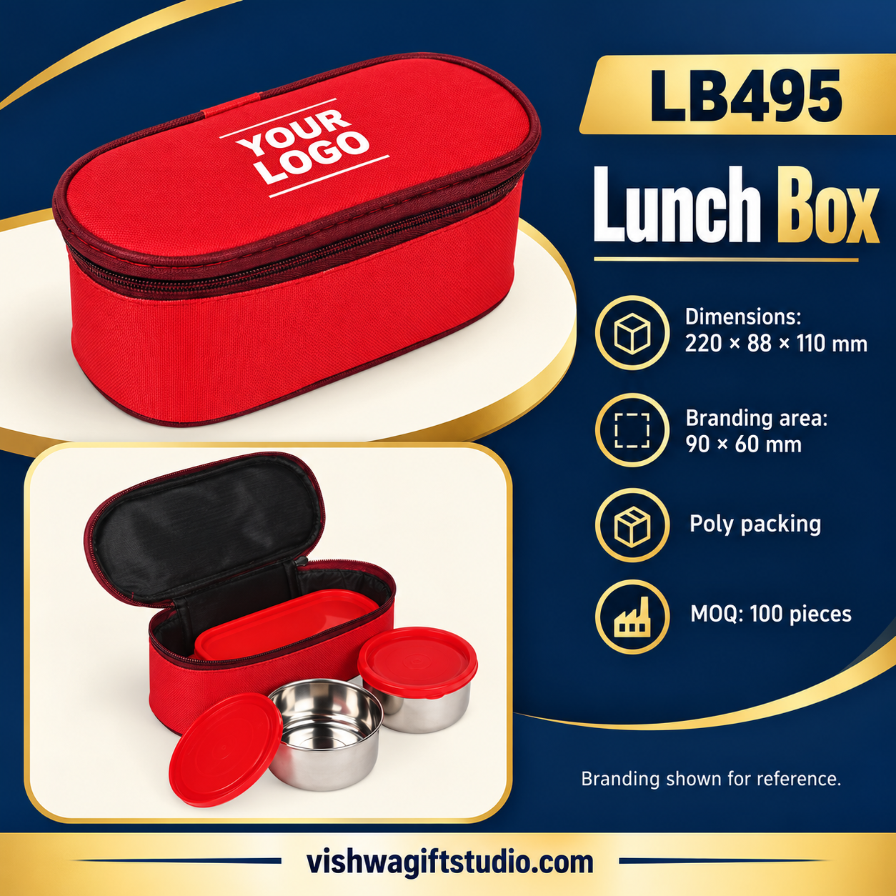 LB495 specifications, branding and open-case view
