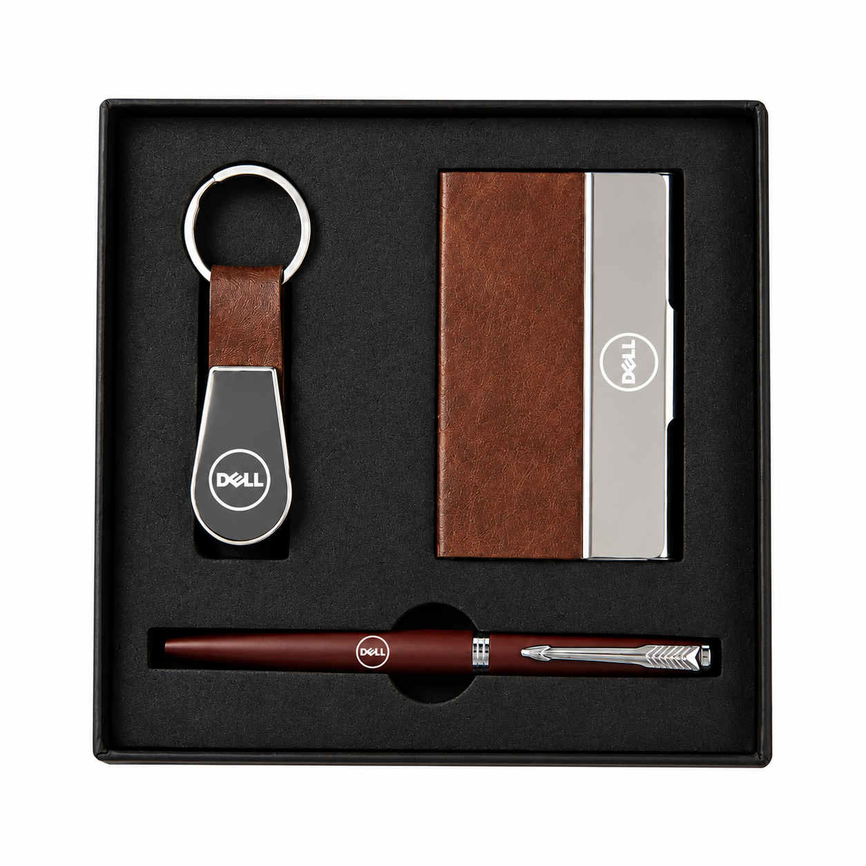 3-in-1 Card Holder, Pen & Keychain Gift Set – GS 311 — GS 311