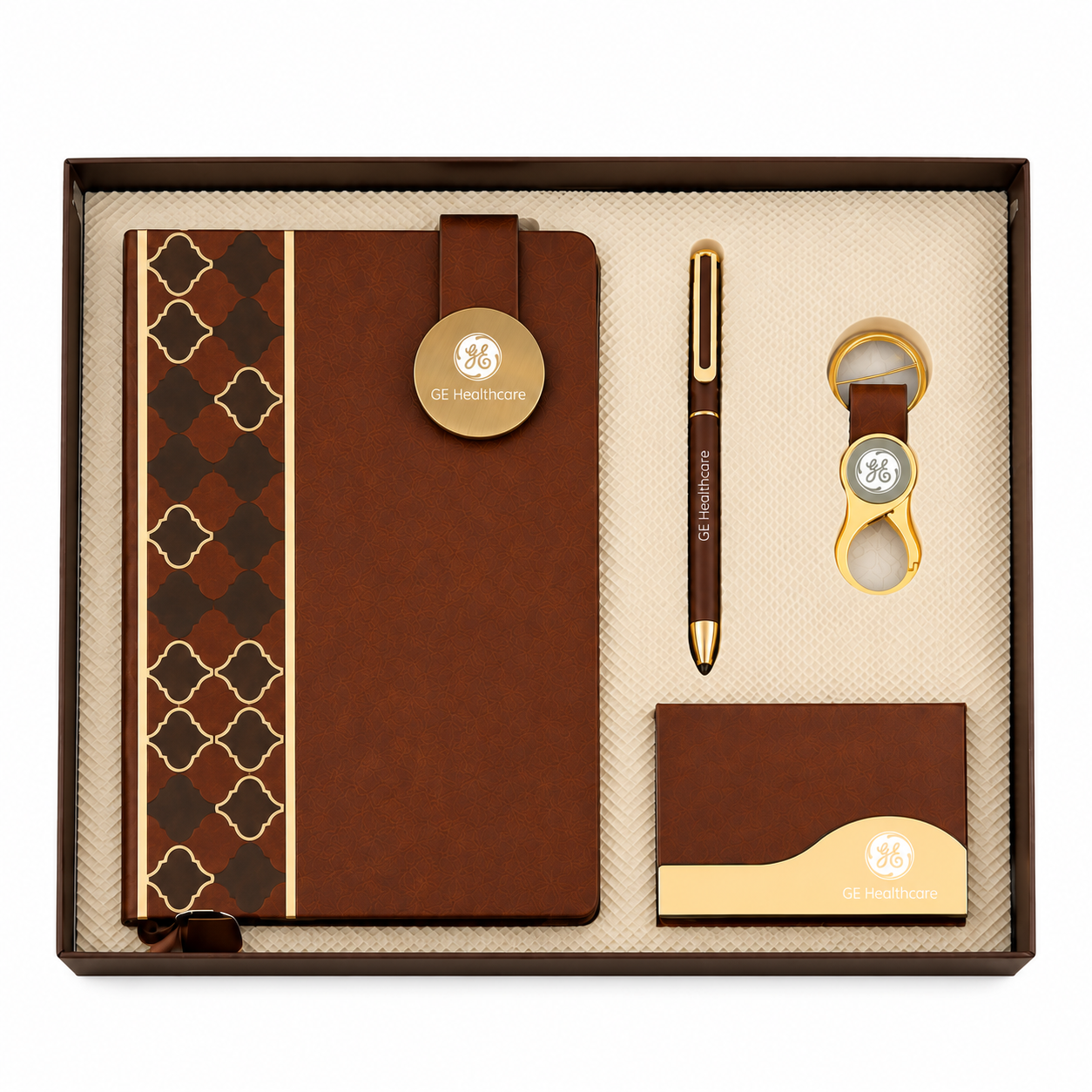4-in-1 Notebook, Pen, Keychain & Card Holder Gift Set – GS 407 — GS 407