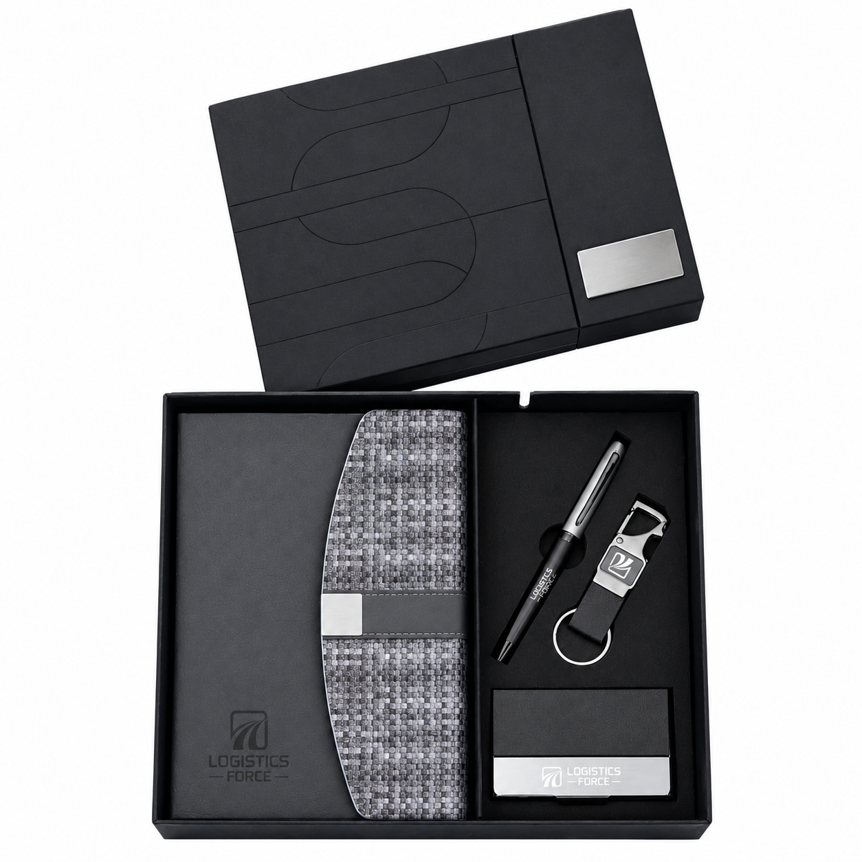 4-in-1 Notebook, Pen, Keychain & Card Holder Gift Set – GS 413 — GS 413