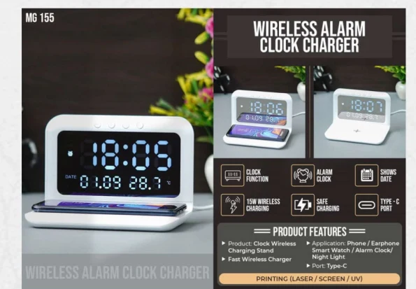 Wireless alarm clock charger Wireless alarm clock charger
