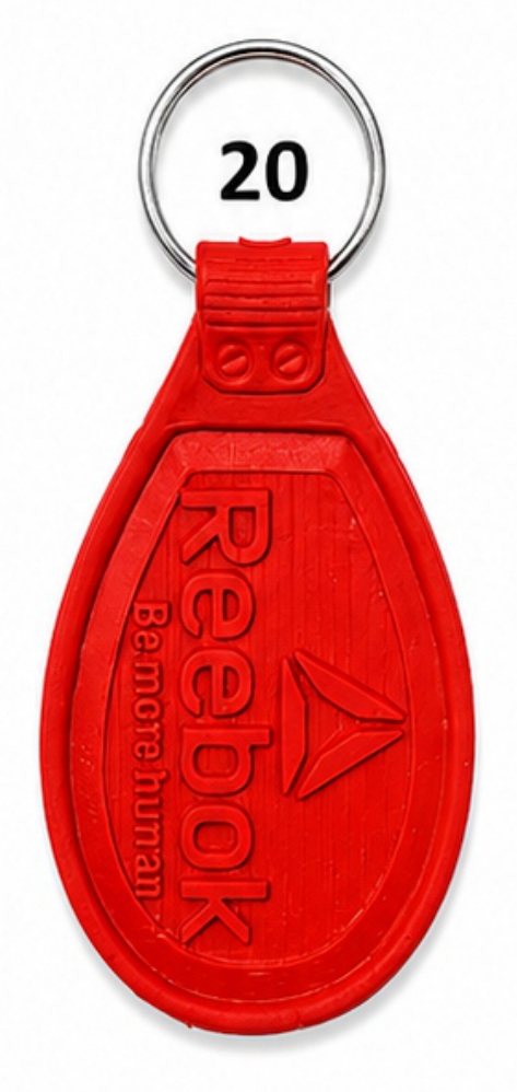 20 Red Teardrop First Quality Die Moulded PVC Keychain - Code 20
