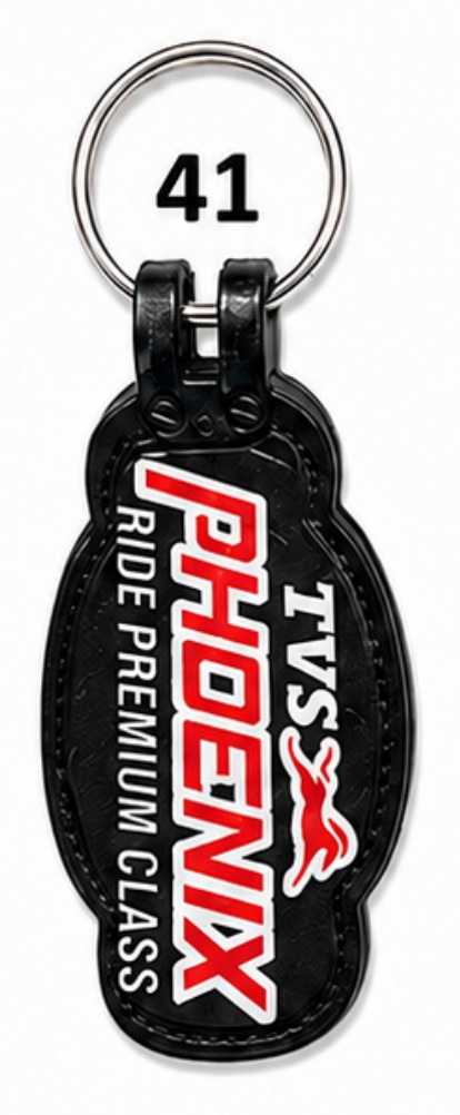 41 Black Ornamental Tag ABS Printing Keychain - Code 41