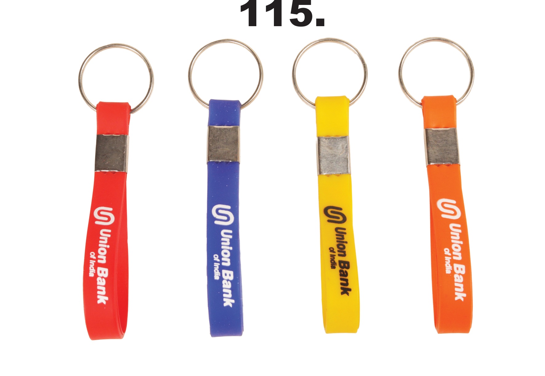 115 Multicolour Strap Silicone Strap Keychain - Code 115