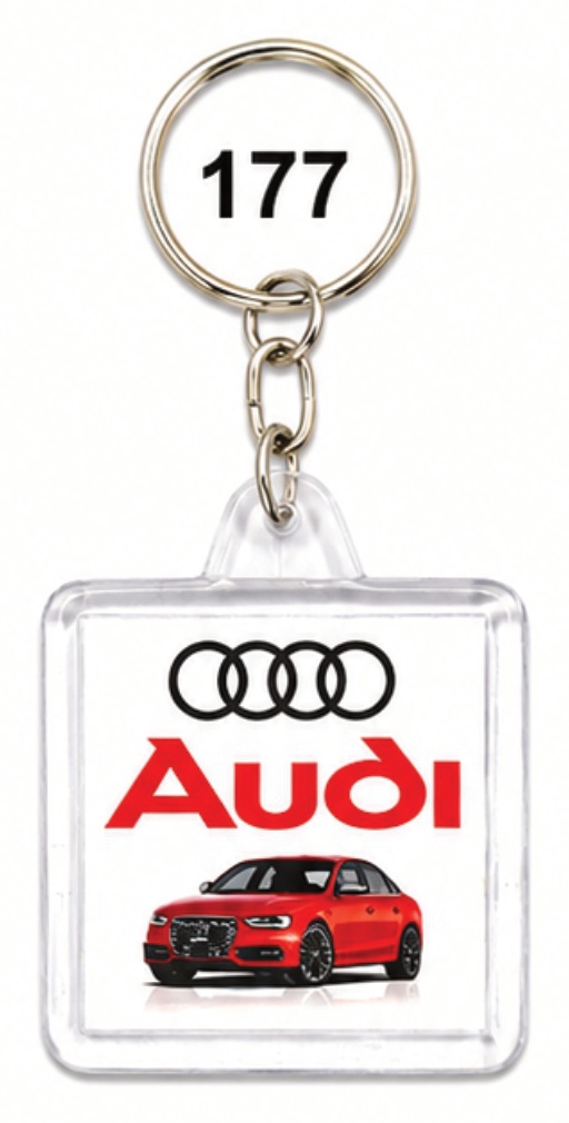 177 Rectangular Digital Crystal Photo Keychain - Code 177