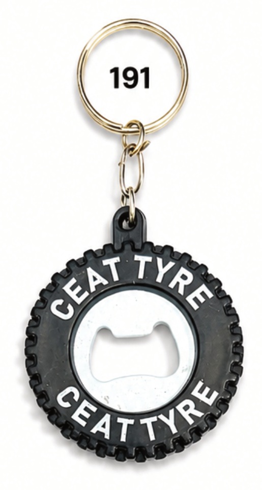 191 Tyre Shape Moulded Bottle Opener Keychain - Code 191