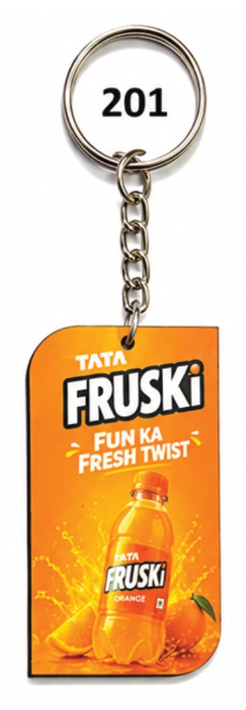 201 Carton Shape Digital MDF Keychain - Code 201