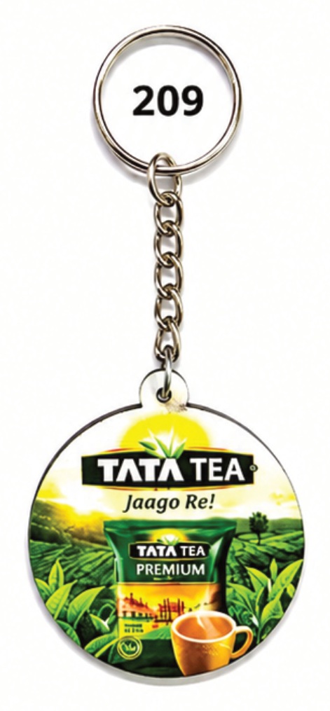 209 Round Digital MDF Keychain - Code 209