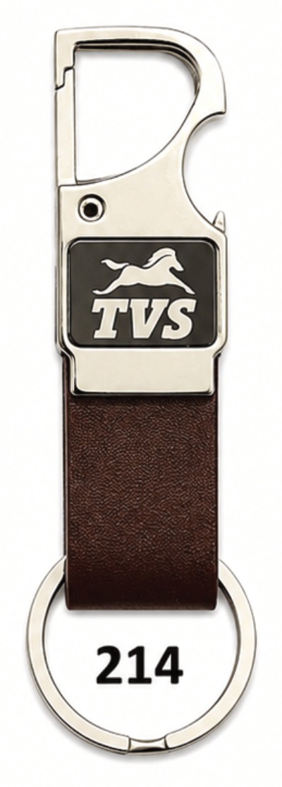 214 Brown Strap with Clip Special Imported Metal Keychain - Code 214