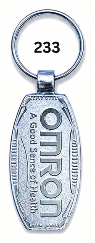 233 Oval Chrome Plated Metal Keychain - Code 233