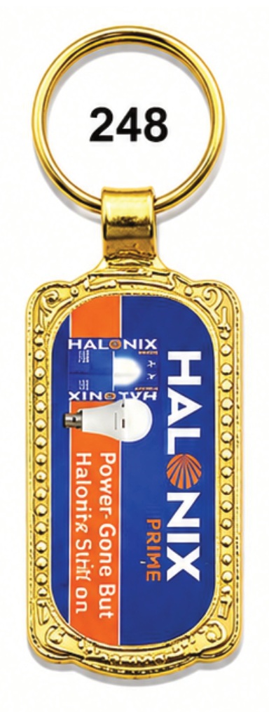 248 Rounded Rectangle Digital Printed Metal Keychain - Code 248