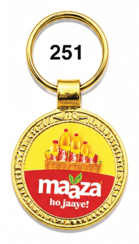 251 Round Digital Printed Metal Keychain - Code 251