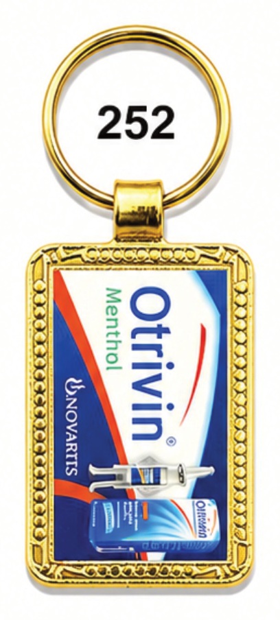 252 Rectangular Digital Printed Metal Keychain - Code 252