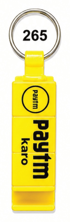 265 Yellow Long Strap Plastic Mobile Stand Keychain - Code 265