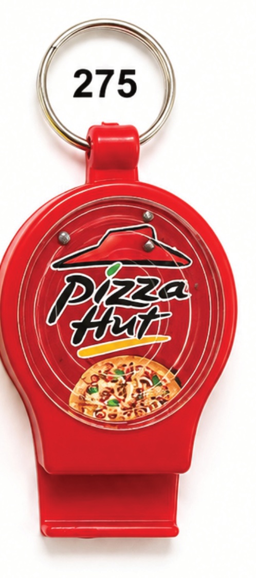 275 Red Round Plastic Mobile Stand Keychain - Code 275