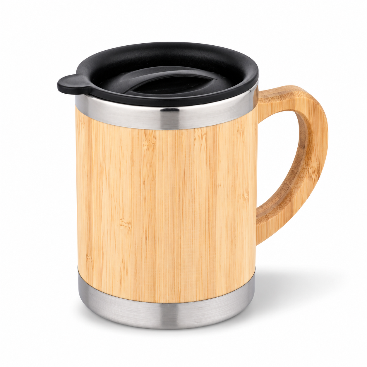 Bamboo-Finish Handled Mug - CM25 — CM25