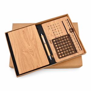 3-in-1 Wooden Notebook, Pen & Calendar Gift Set - CS256 — CS256