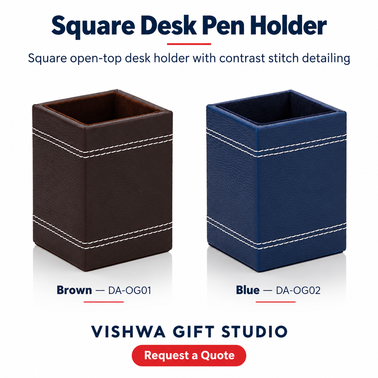 Square Desk Pen Holder - DA-OG01 / DA-OG02 - Image 2