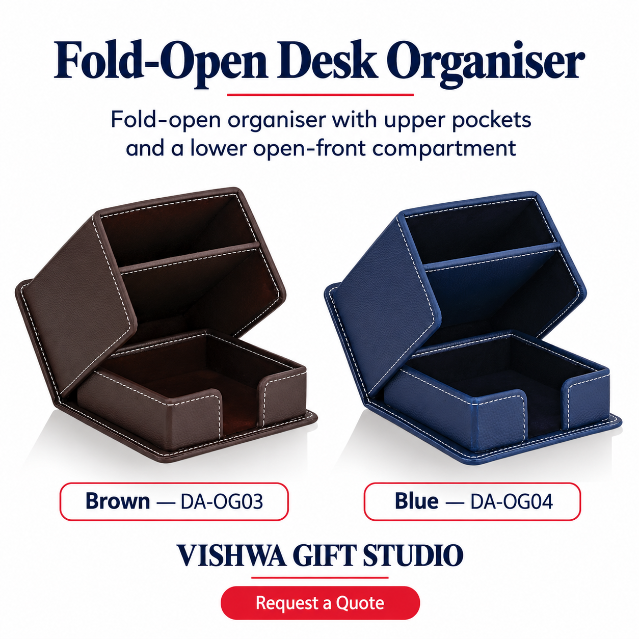 Fold-Open Desk Organiser - DA-OG03 / DA-OG04 - Image 2