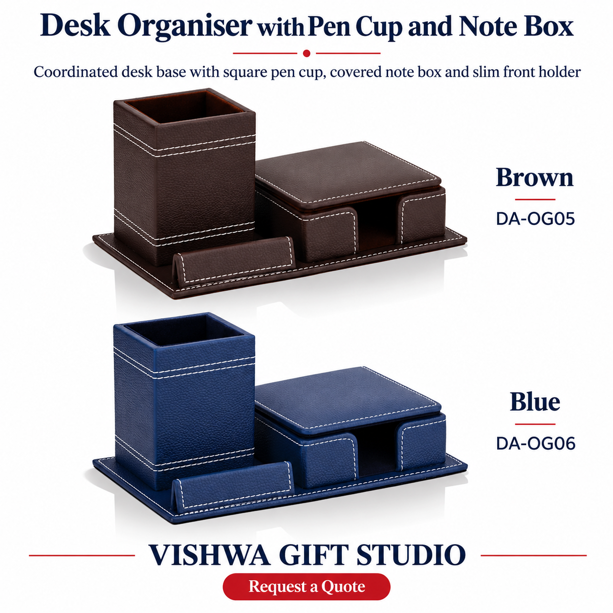 Desk Organiser with Pen Cup and Note Box - DA-OG05 / DA-OG06 - Image 2