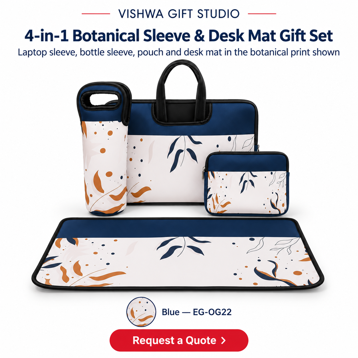 4-in-1 Botanical Sleeve & Desk Mat Gift Set - EG-OG22 - Image 2